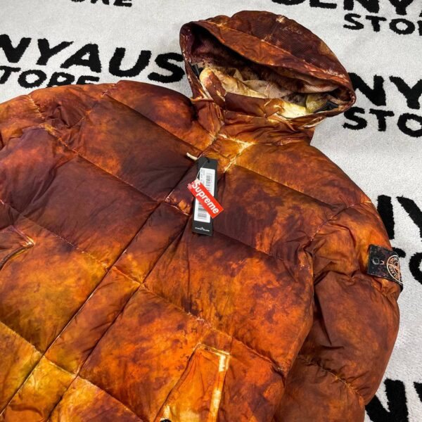 2 STONE ISLAND x SUPREME PAINTBALL CAMOUFLAGE CRINKLE REPS NY DOWN-TC