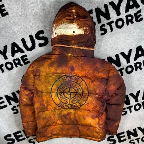 3 STONE ISLAND x SUPREME PAINTBALL CAMOUFLAGE CRINKLE REPS NY DOWN-TC