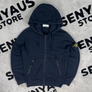 STONE ISLAND GARMENT DYED ZIP HOODIE