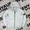 STONE ISLAND GARMENT DYED ZIP HOODIE