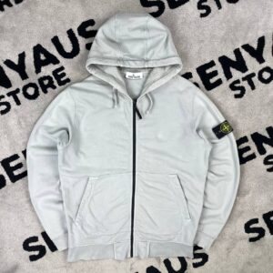 STONE ISLAND GARMENT DYED ZIP HOODIE