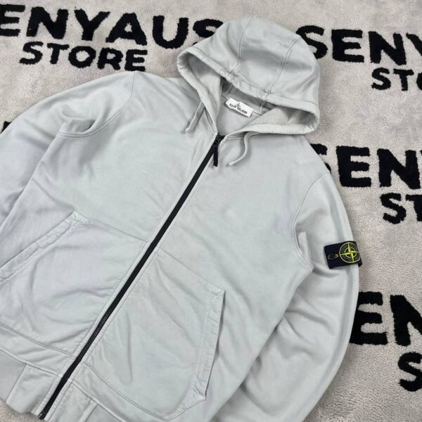 STONE ISLAND GARMENT DYED ZIP HOODIE