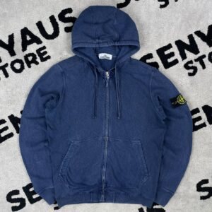 STONE ISLAND GARMENT DYED ZIP HOODIE
