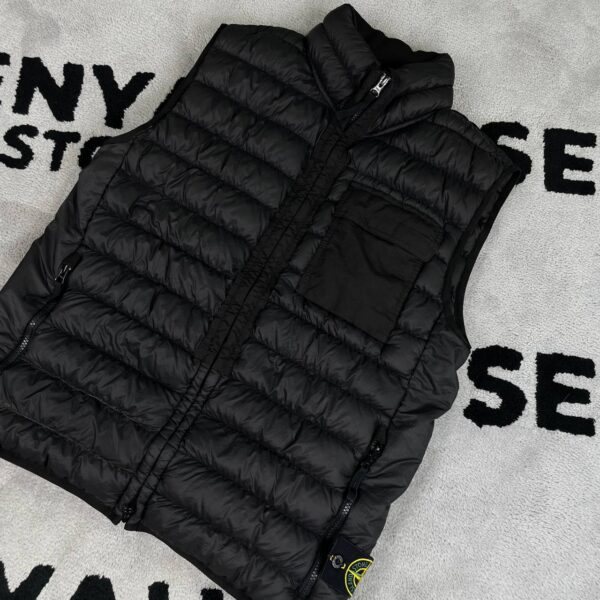STONE ISLAND GARMENT DYED MICRO YARN DOWN VEST