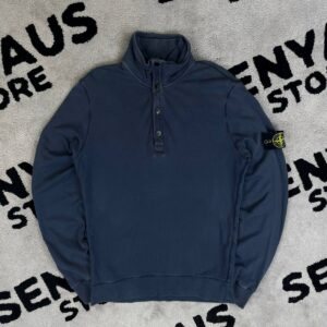 STONE ISLAND GARMENT DYED 1/4 ZIP