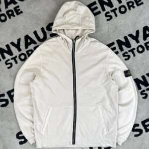STONE ISLAND GARMENT DYED ZIP HOODIE