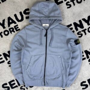 STONE ISLAND GARMENT DYED ZIP HOODIE