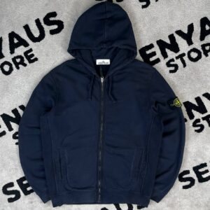 STONE ISLAND GARMENT DYED ZIP HOODIE