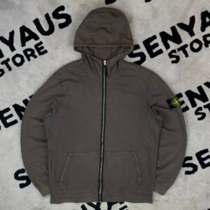 STONE ISLAND GARMENT DYED ZIP HOODIE