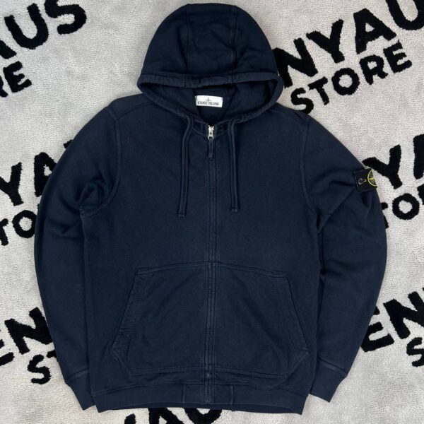 STONE ISLAND GARMENT DYED ZIP HOODIE