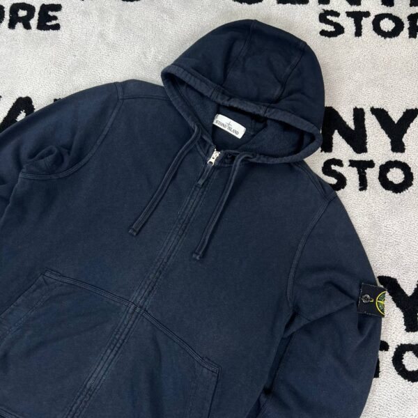 STONE ISLAND GARMENT DYED ZIP HOODIE
