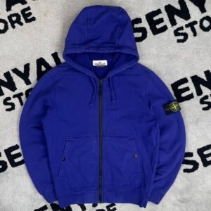 STONE ISLAND GARMENT DYED ZIP HOODIE